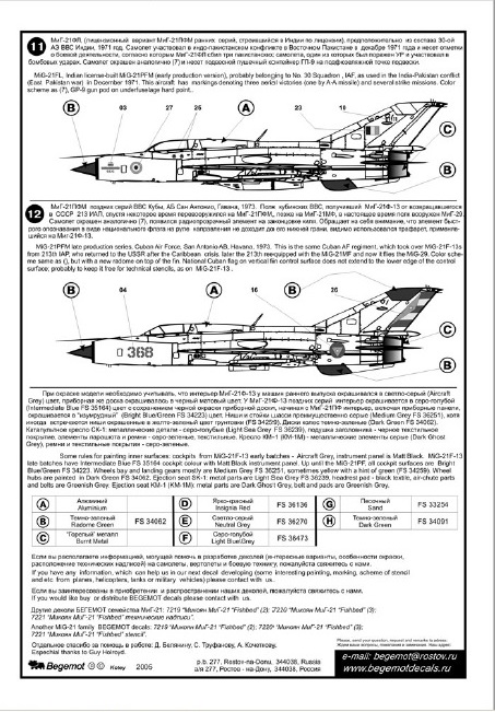 BGM-72018 1/72 Микоян МиГ-21 реактивный истребитель (1) (декаль) *** SALE !! *** РАСПРОДАЖА !!