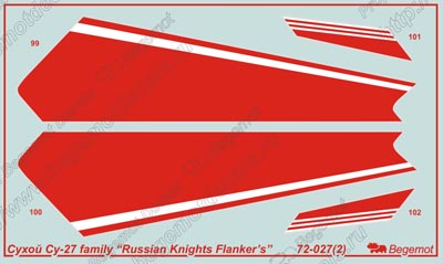 BGM-72027 1/72 Сухой Су-27 'Русские витязи`