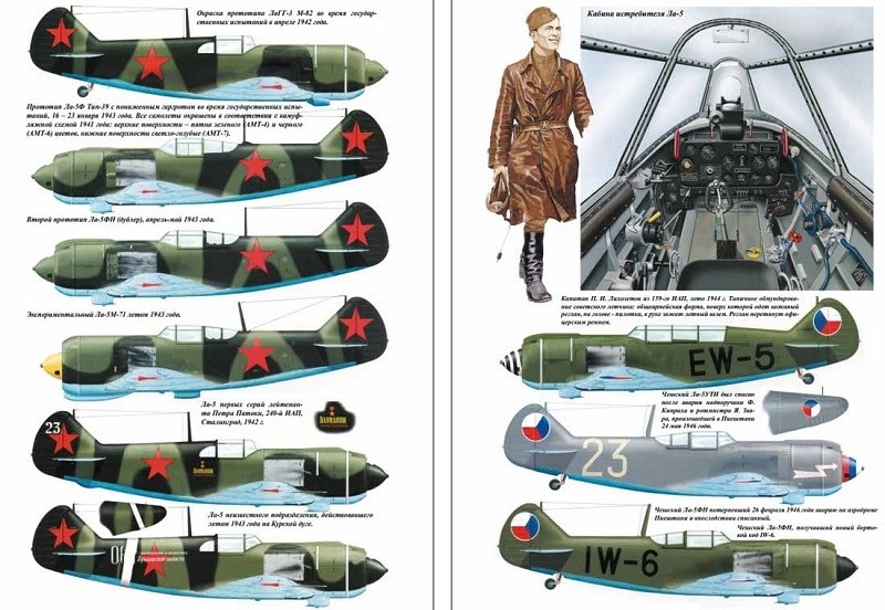 VVN-004 Ла-5. Серия `Война в воздухе` (новая серия) Вып.4 (Автор - Евгений Гречаный, большой формат, мягкий ламинированный переплет, мелованная бумага, много фотографий, рисунков, схем, чертежей)