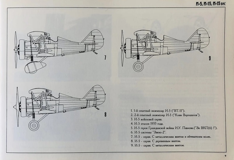 PLG-001 И-5, И-15, И-15бис. Истребители-бипланы Н. Н. Поликарпова (Серия Polygon. Выпуск 1) *** SALE !! *** РАСПРОДАЖА !!