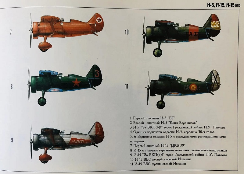 PLG-001 И-5, И-15, И-15бис. Истребители-бипланы Н. Н. Поликарпова (Серия Polygon. Выпуск 1) *** SALE !! *** РАСПРОДАЖА !!