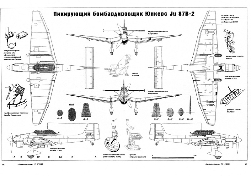 AKL-200504 Авиаколлекция 2005 №4 Пикирующий бомбардировщик Юнкерс Ju-87 (Автор - А.А. Демин)