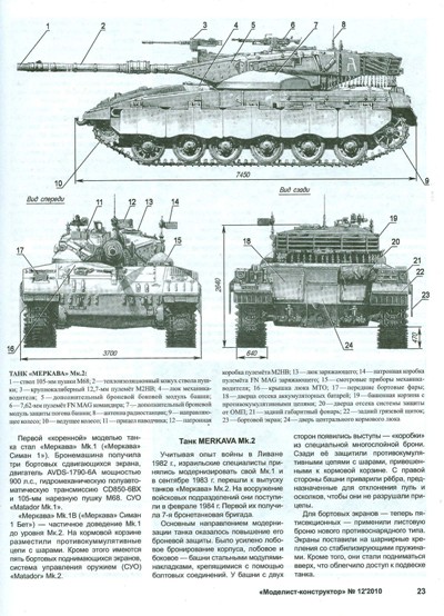 MKR-201012 Моделист-Конструктор 2010 №12 (Израильский танк `Меркава`; Лёгкие крейсера США 1930-40-х гг.; Автомобиль FIAT-500 выпуска 2007 г.)