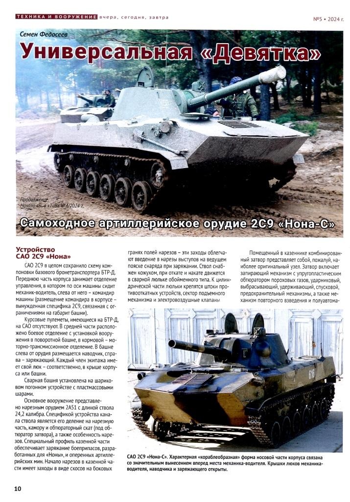 TVO-202405 Техника и Вооружение 2024 №5 Анализ боевого применения турецкого ударно-разведывательного БЛА Bayraktar TB2. САУ 2С9 `Нона-С`  ___ SALE ! РАСПРОДАЖА ! ___